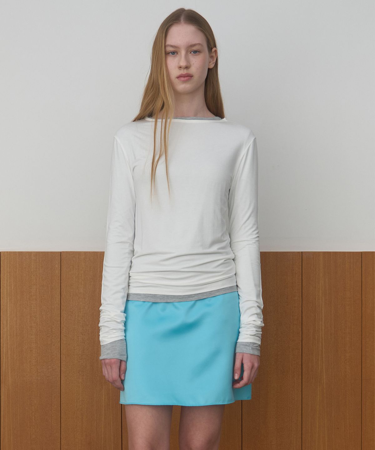 마조네(MA JOURNEE) BASIC BOAT NECK TOP_IVORY