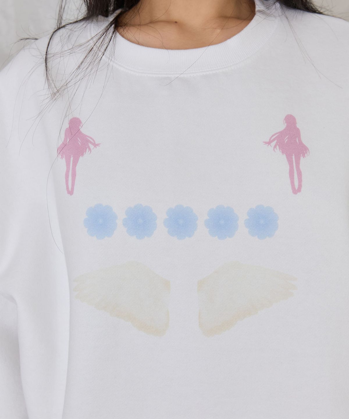 영마일웨어(0MILEWEAR) 언리얼 엔젤 스웨트셔츠 (white)