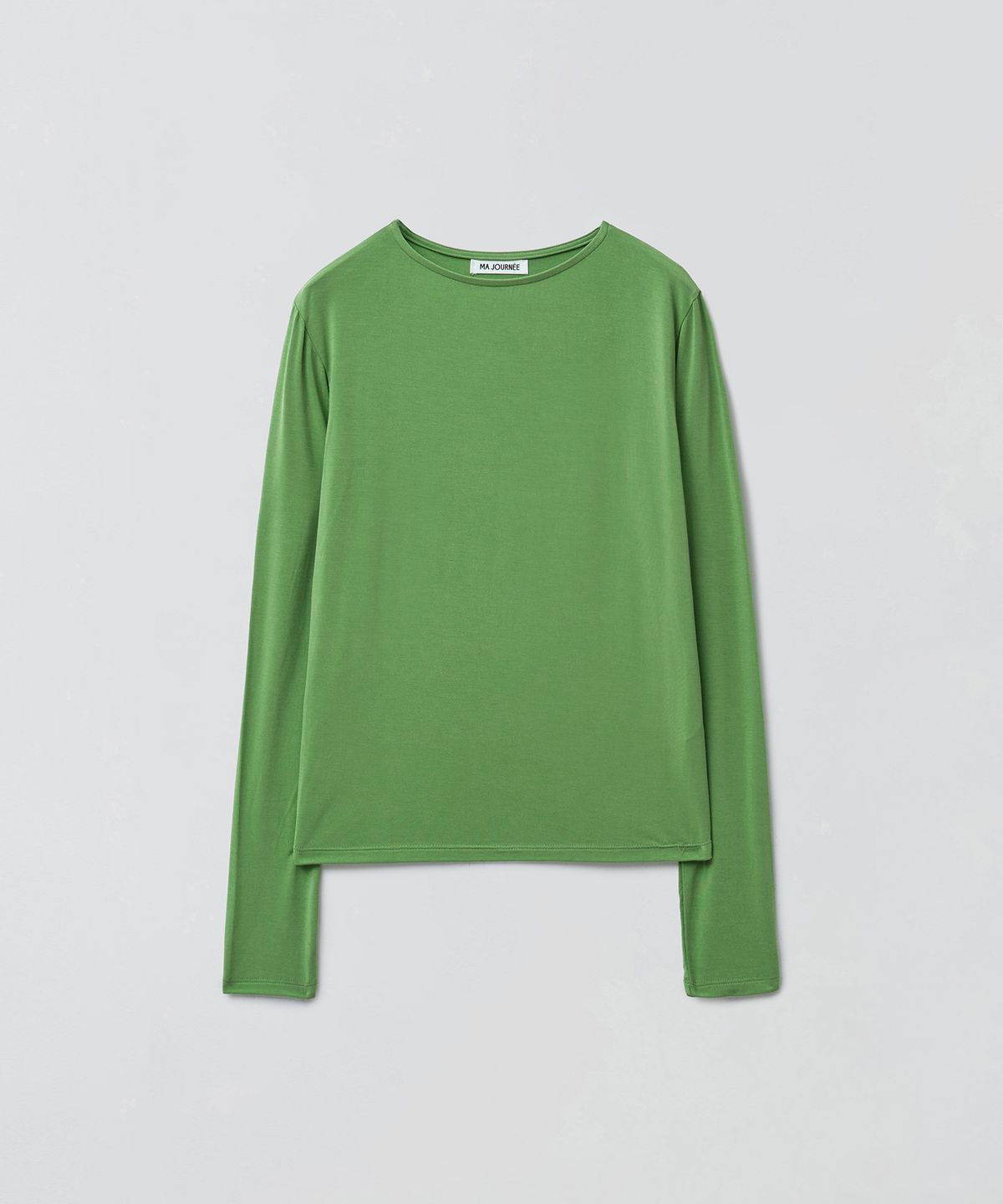 마조네(MA JOURNEE) BASIC BOAT NECK TOP_GREEN