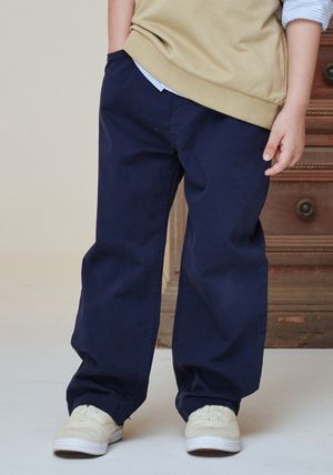 BA11PT05NV 네이비 주름 일자 팬츠