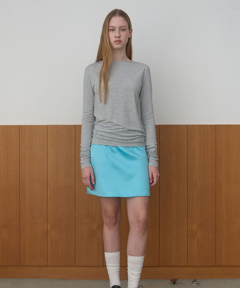 BASIC BOAT NECK TOP_MELANGE