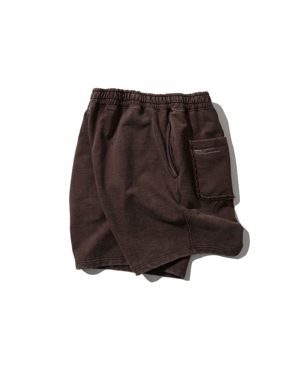 앵글런(ANGLAN) Heavyweight Washed Sweat Shorts - Brown