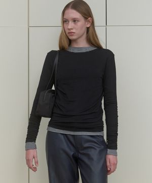 BASIC BOAT NECK TOP_BLACK