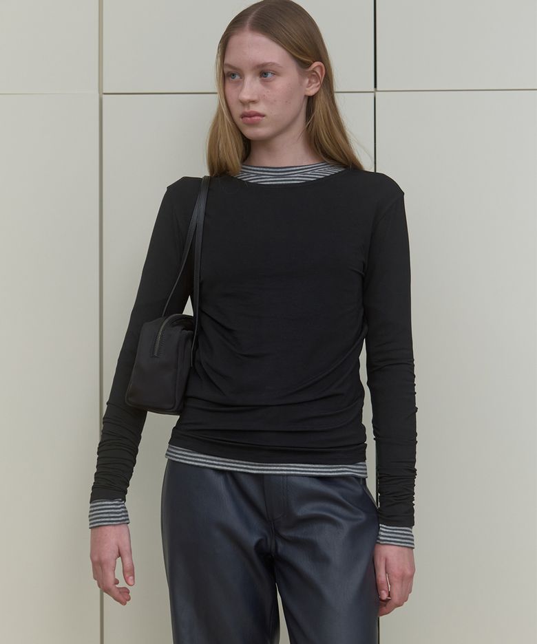 BASIC BOAT NECK TOP_BLACK