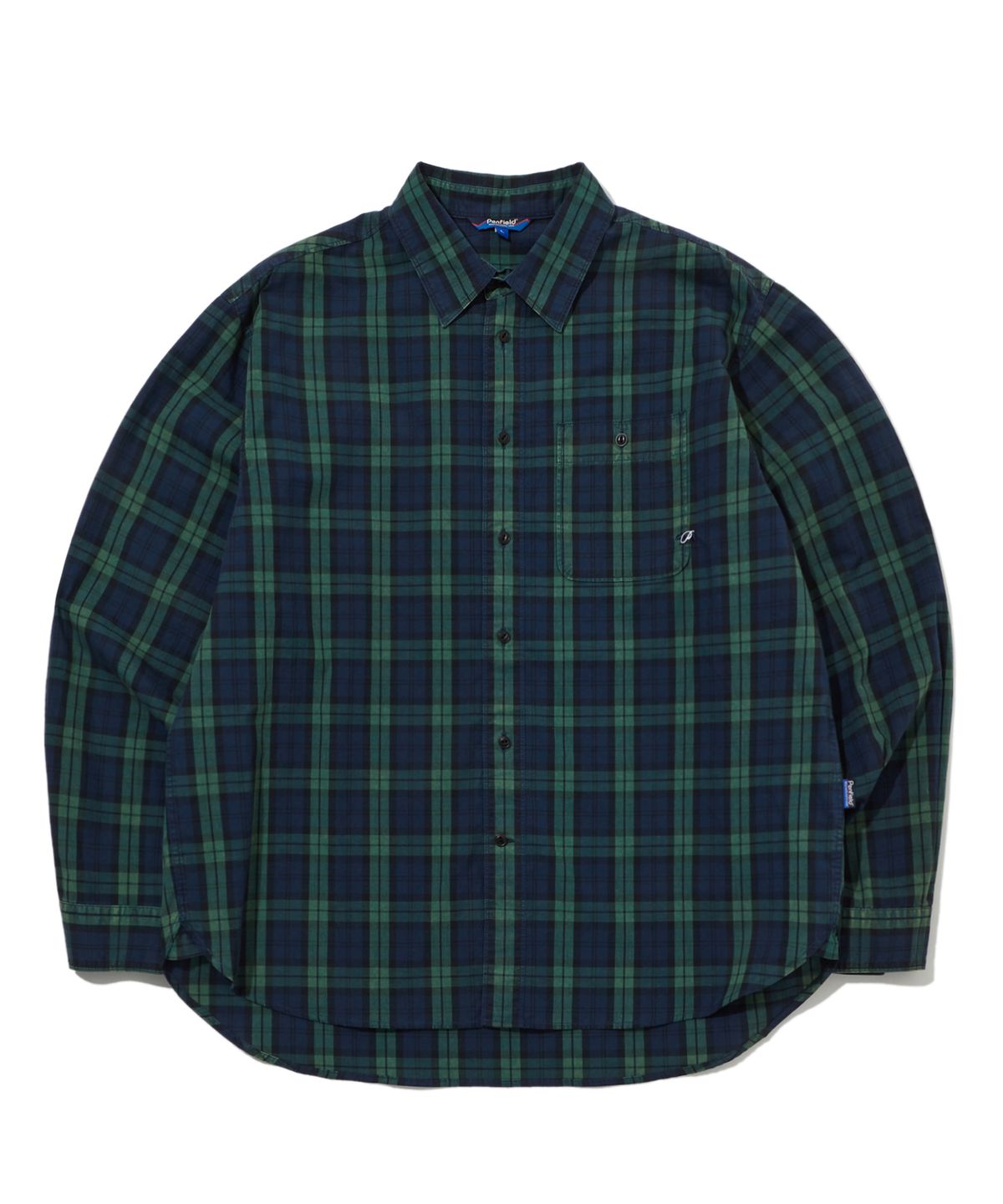 펜필드(PENFIELD) 워시드 코튼 체크 셔츠 그린_FS1WR52U