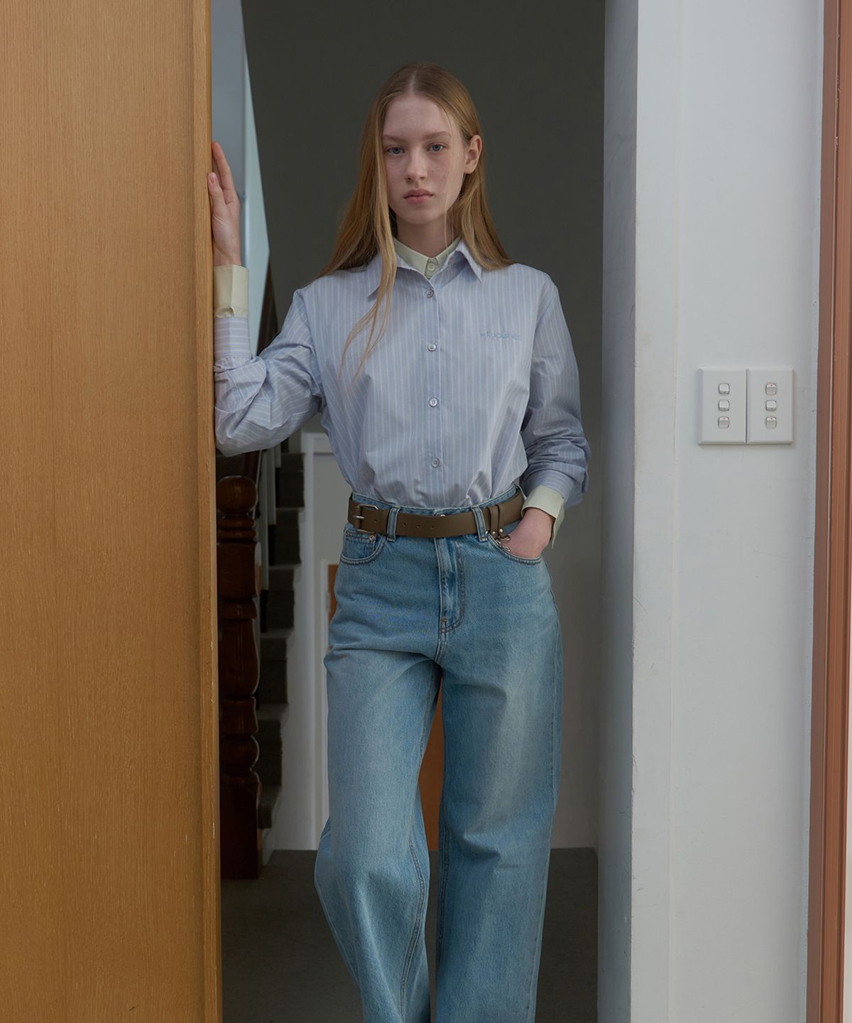 마조네(MA JOURNEE) M BASIC SHIRT_BLUE