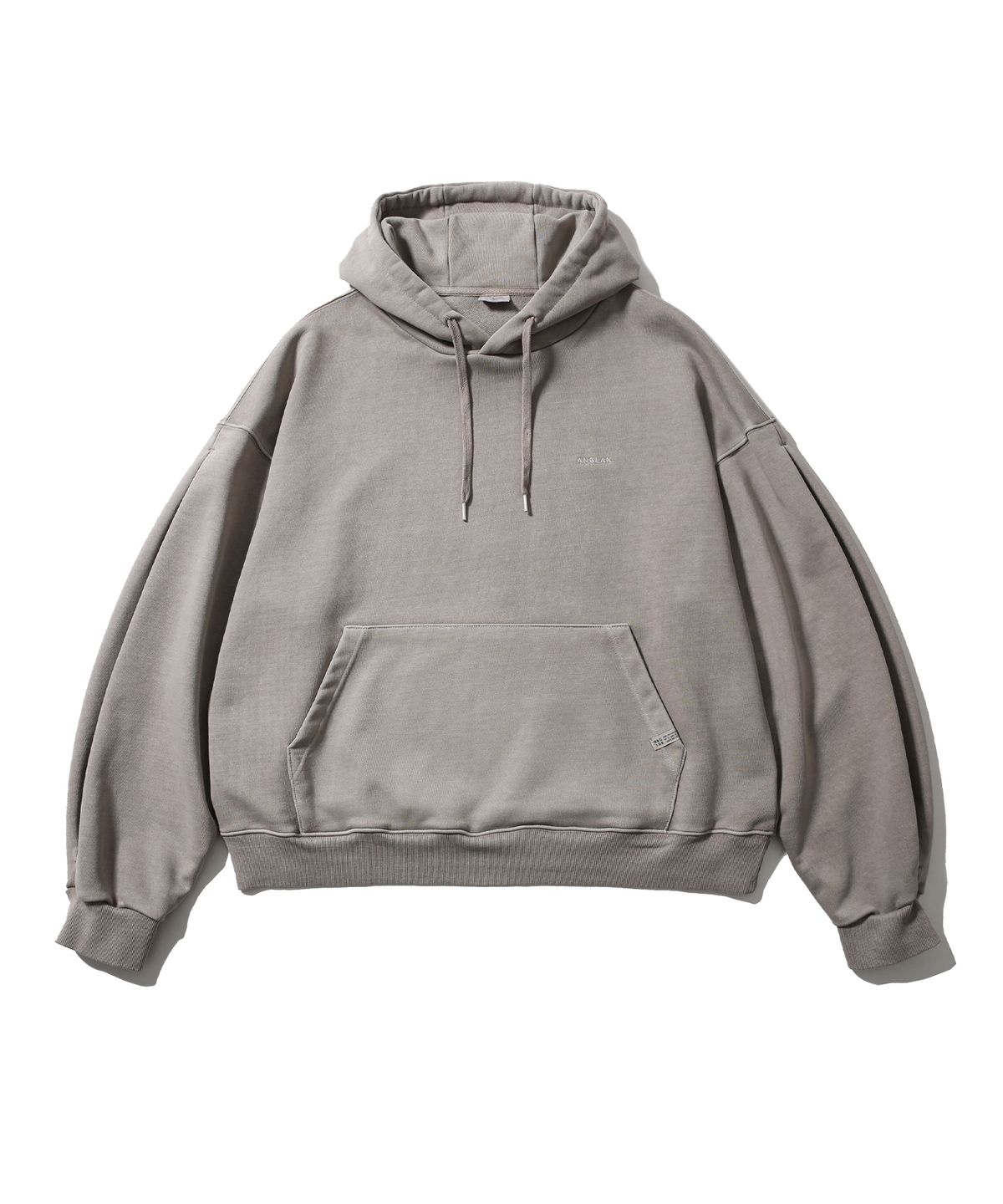 앵글런(ANGLAN) Valley Tuck Sweat Balloon Hoodie - Washed Beige