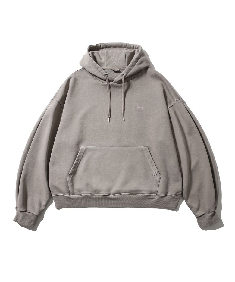 Valley Tuck Sweat Balloon Hoodie - Washed Beige