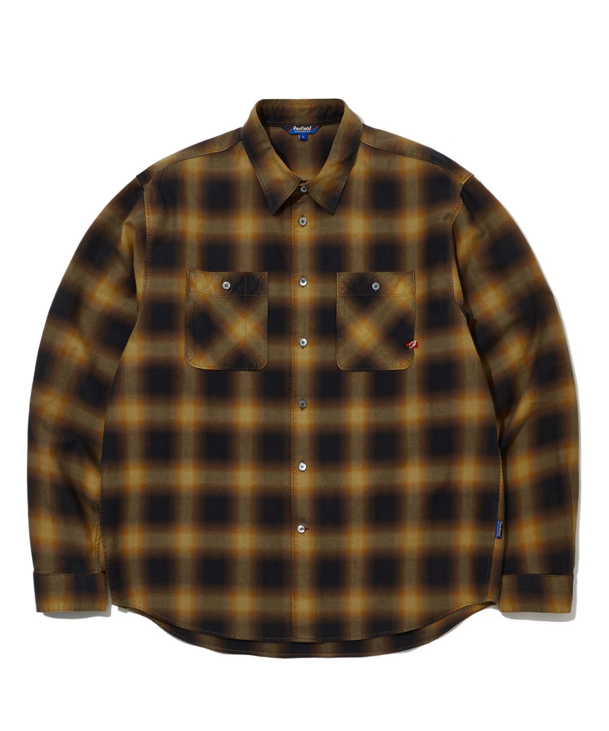 펜필드(PENFIELD) 워시드 옴브레 워크 셔츠 옐로우_FS1WR50U