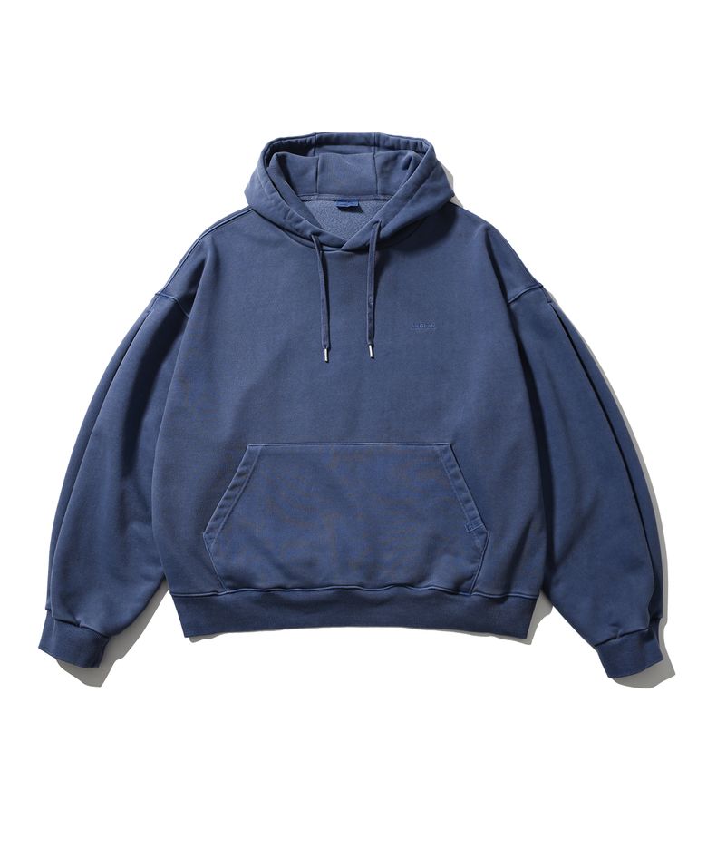 Valley Tuck Sweat Balloon Hoodie - Washed Blue