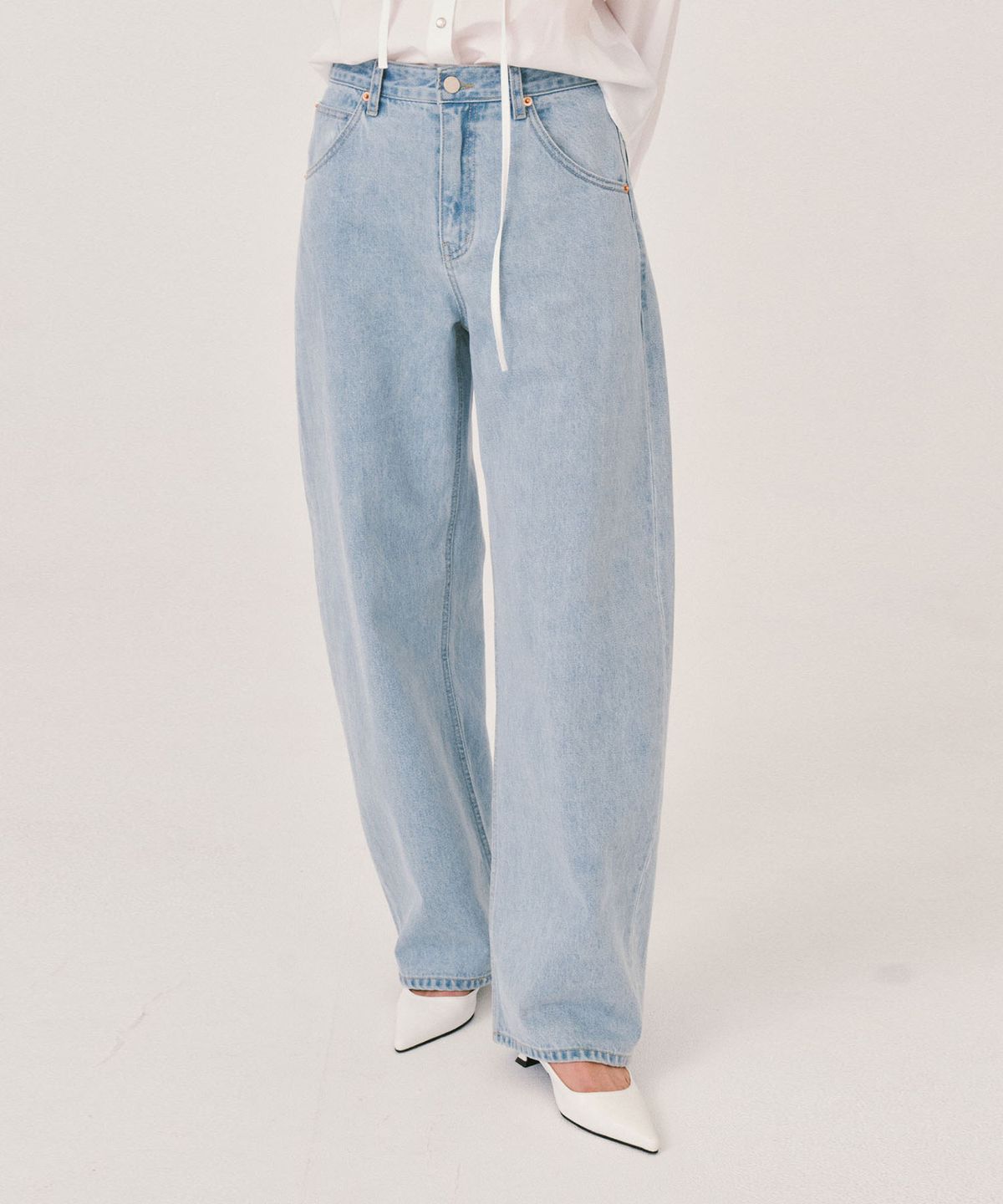 그라스플랜(GRASPLAN) Uni Loose Fit Denim_Light Blue