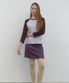SATIN MINI SKIRT_PURPLE
