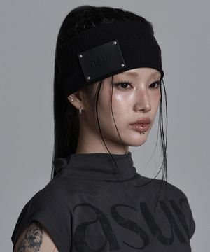 AU 트위스트 헤어밴드 블랙