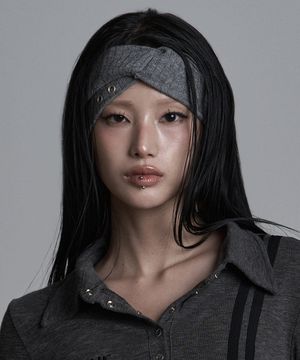 AU 트위스트 헤어밴드 멜란지