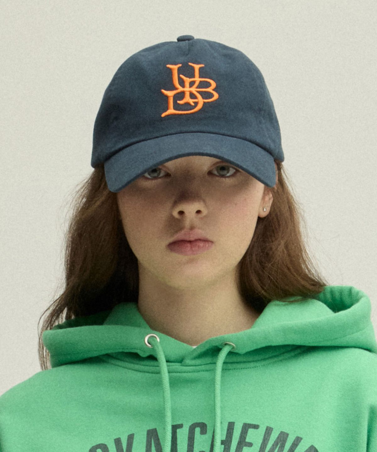 어반디타입(URBANDTYPE) 빈티지 워시드 UBD 볼캡_네이비