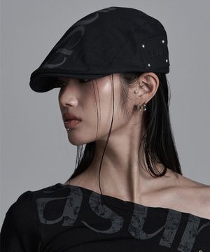 AU 로고 헌팅캡 블랙