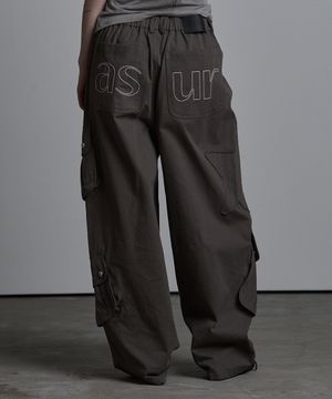 AU 패치드 포켓 코튼 팬츠 차콜