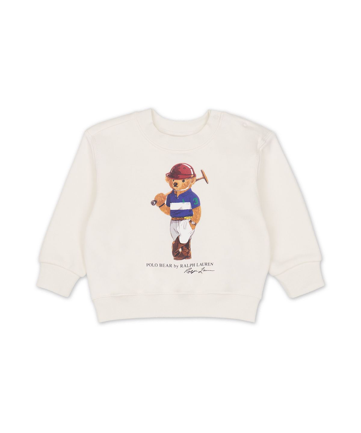 폴로 랄프 로렌 칠드런(POLO RALPH LAUREN CHILDREN) 폴로 베어 플리스 스웨트셔츠-화이트