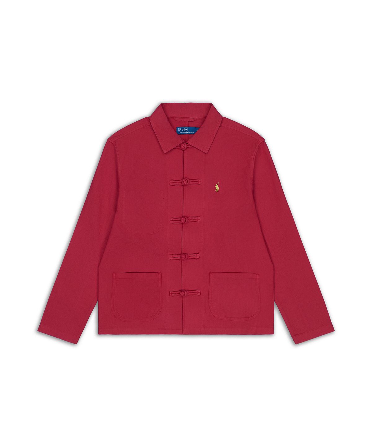 폴로 랄프 로렌 칠드런(POLO RALPH LAUREN CHILDREN) 코튼 옥스퍼드 캠프 셔츠-레드