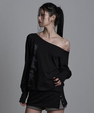 크로스 언더 스냅 롱슬리브 블랙