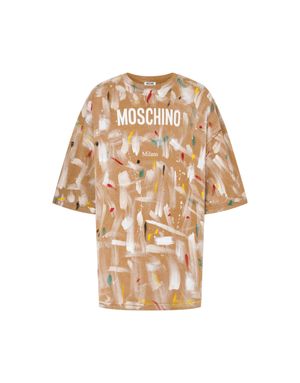 페인팅 코튼 저지 티셔츠