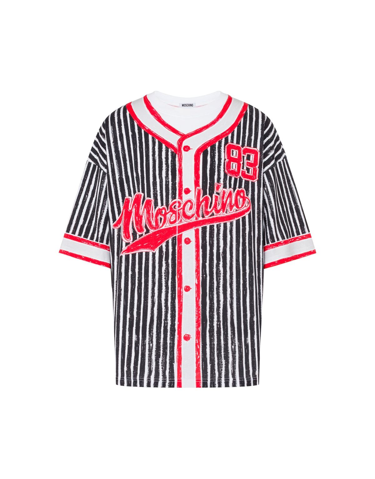 모스키노(MOSCHINO) 베이스볼 코튼 저지 티셔츠