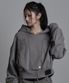 하이드 크롭 후드 집업 다크 그레이