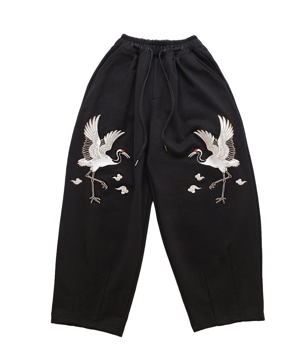 어낫띵(A NOTHING) CRANE EMB. H-T SWEAT PANTS (Black)