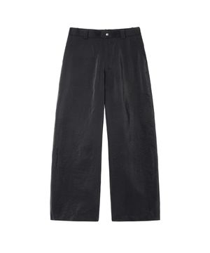 Regular Trousers Viscose Black