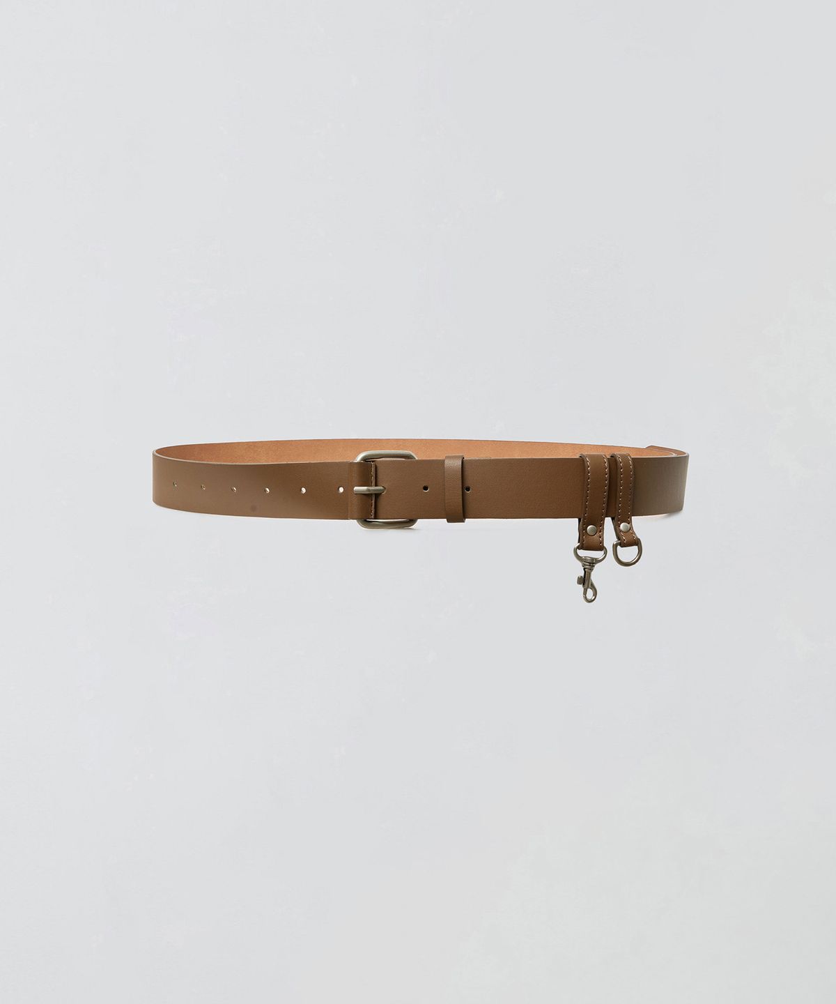 마조네(MA JOURNEE) KEYRING LEATHER BELT_BROWN