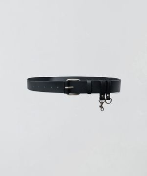 KEYRING LEATHER BELT_BLACK