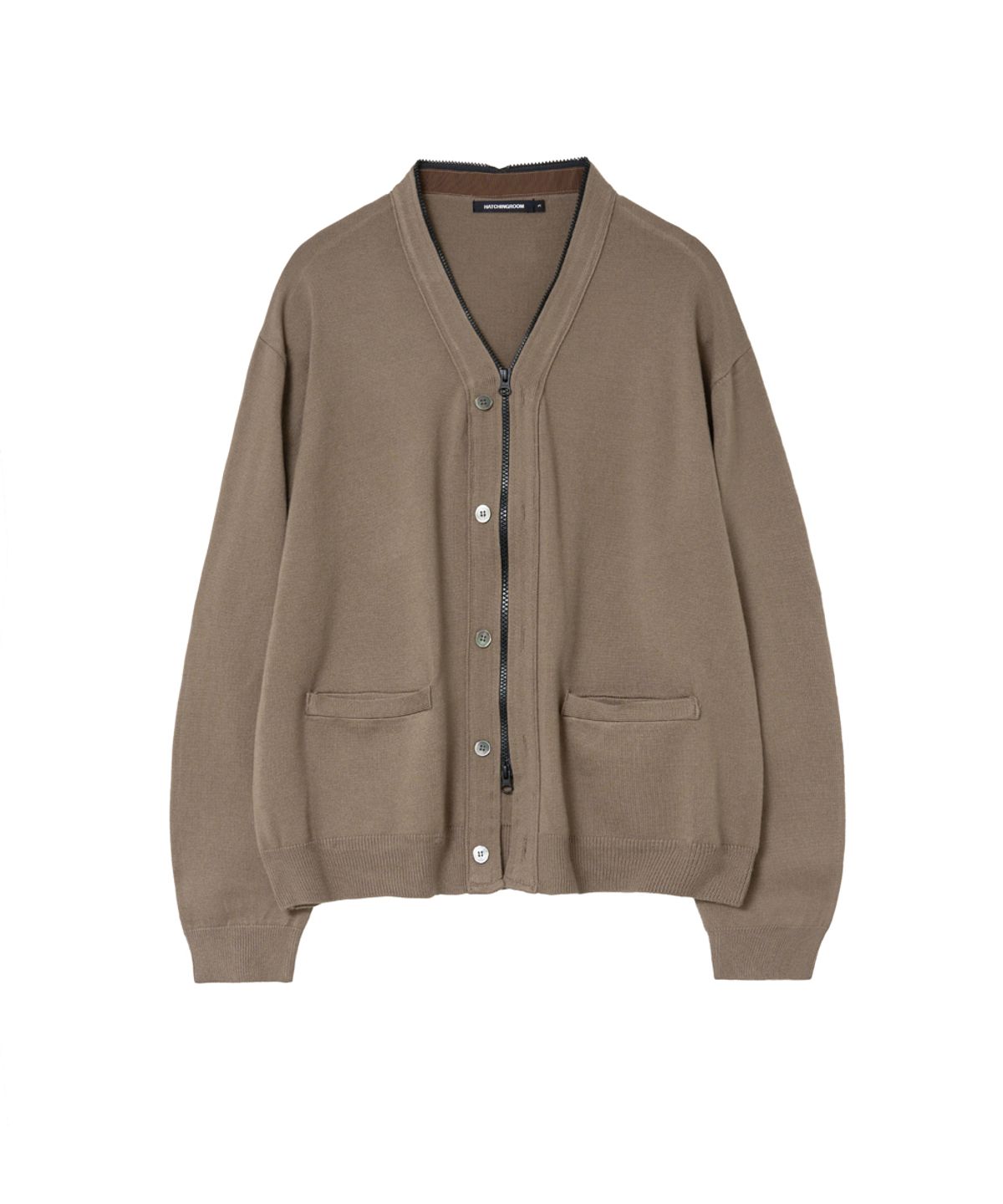 해칭룸(HATCHINGROOM) Zip Cardigan Camel