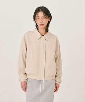 Casual Cotton Blouson Jacket_Beige