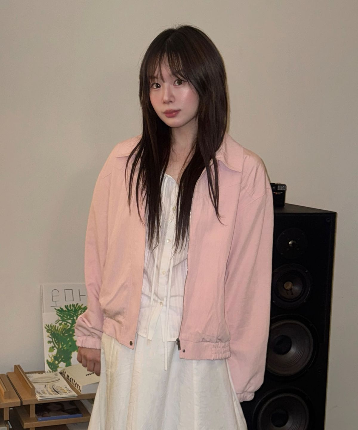 그라스플랜(GRASPLAN) Casual Cotton Blouson Jacket_Pink