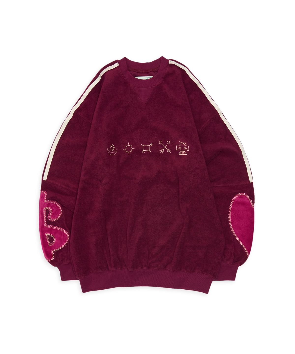 투위드(TUEWID) Tuewid retro sweatshirts in plum