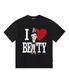[베티붑] 아이 러브 베티 티셔츠 - 블랙
