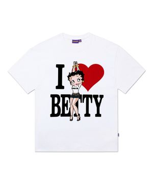 [베티붑] 아이 러브 베티 티셔츠 - 화이트