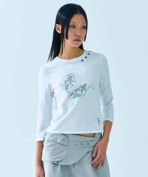 STAR DOODLE CAPRI T-SHIRT [WHITE]