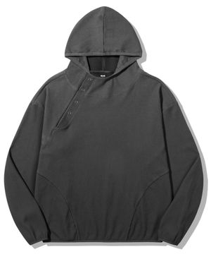 립브드 링 스냅 헨리넥 후디_차콜