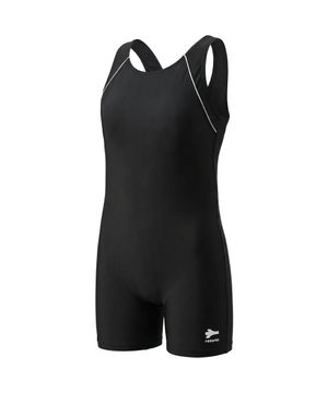 여아 파이핑 라인 X백 3부 반신수영복 블랙 RN-GS2G565-BK