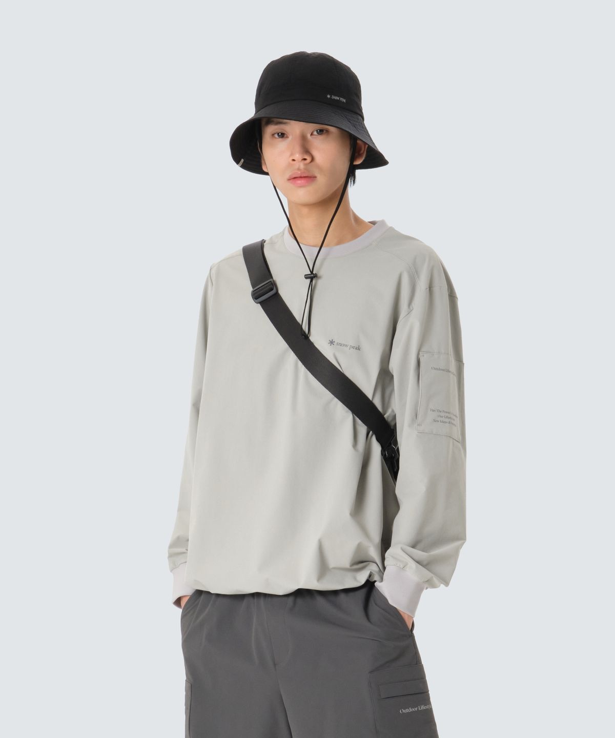 스노우피크 어패럴(SNOWPEAK APPAREL) 라고 맨투맨 (S26SMTHT26) Light Gray