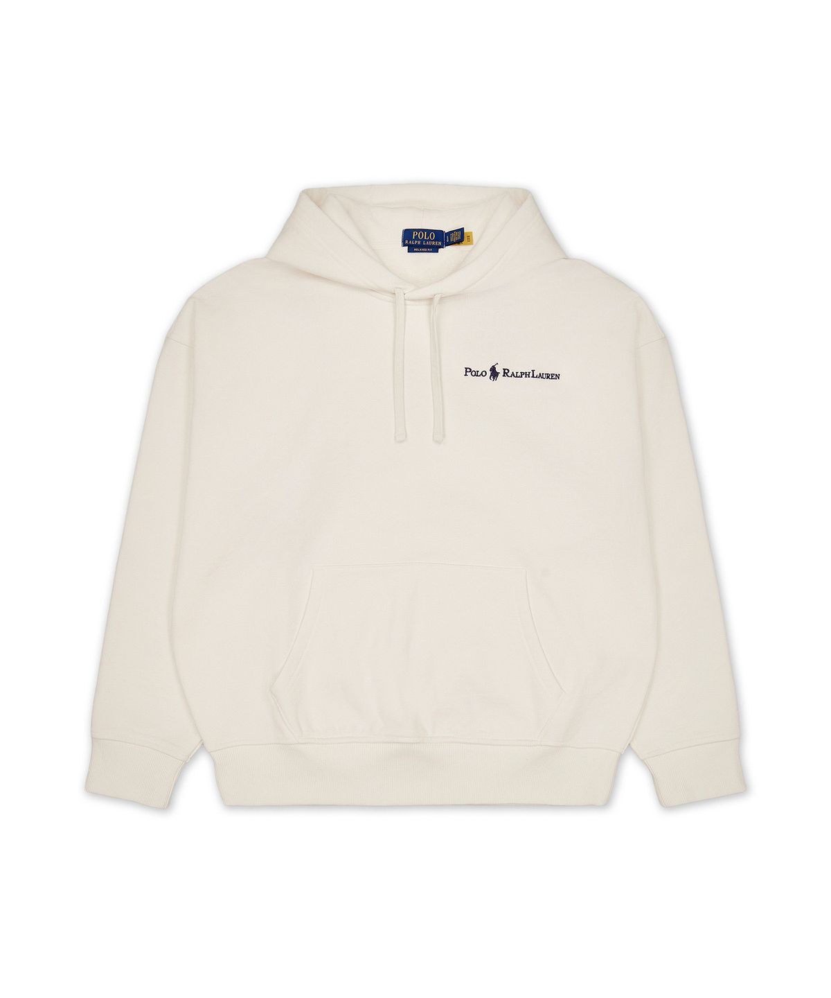 폴로 랄프 로렌(POLO RALPH LAUREN) 릴렉스핏 로고 플리스 후디-화이트