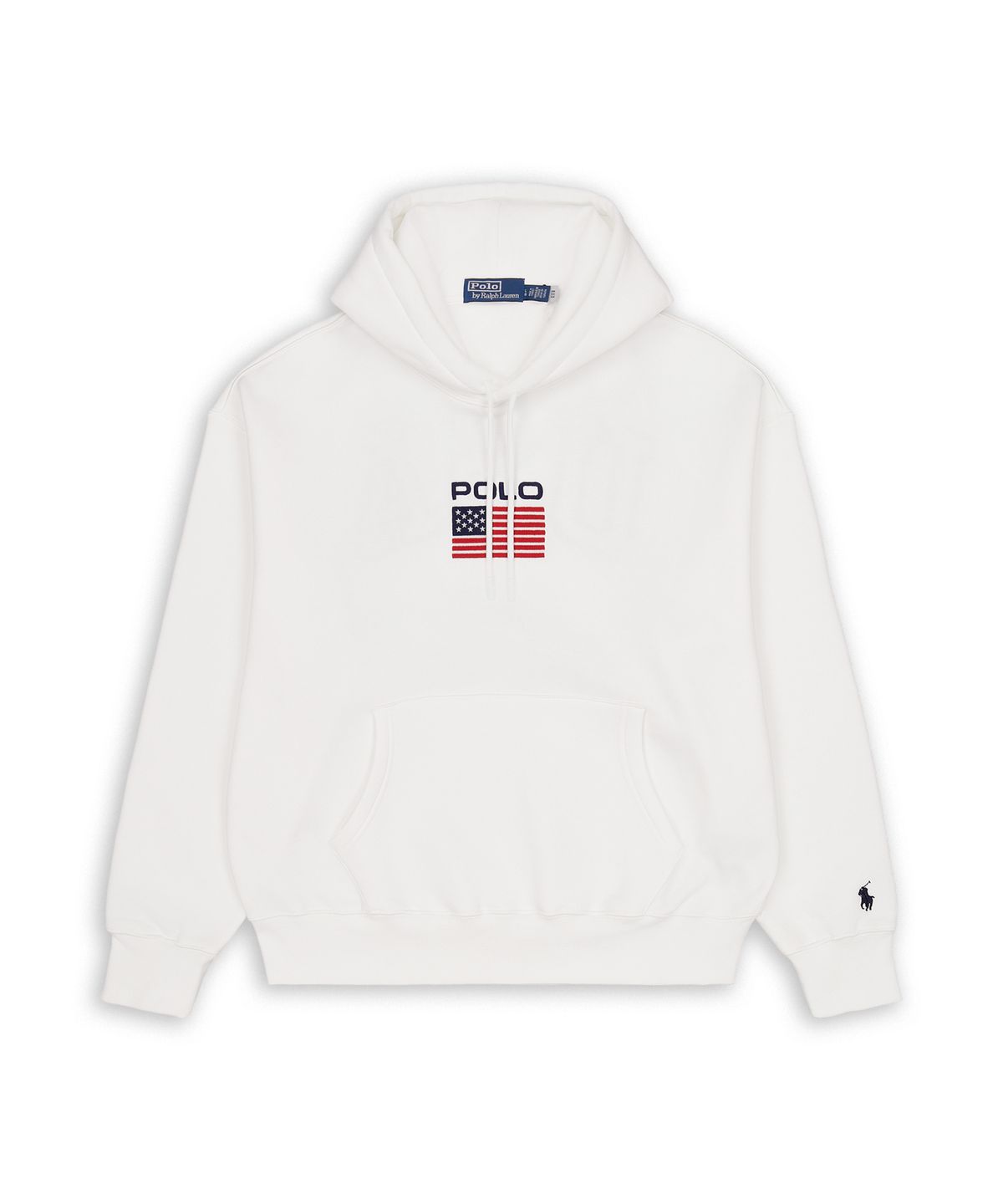 폴로 랄프 로렌(POLO RALPH LAUREN) 플래그 플리스 후디-화이트