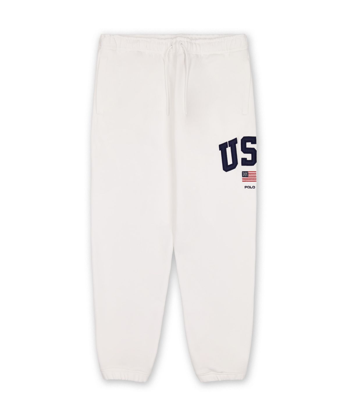 폴로 랄프 로렌(POLO RALPH LAUREN) 플래그 플리스 스웨트팬츠-화이트