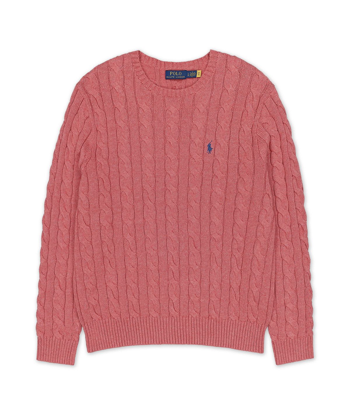 폴로 랄프 로렌(POLO RALPH LAUREN) 케이블 니트 코튼 스웨터-레드
