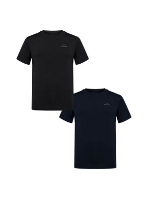 POP 2PACK 남성 반팔 라운드 티셔츠_Black