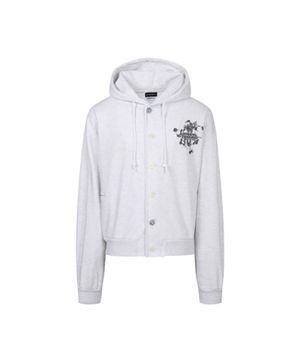 써저리 x 철권 버튼업 후드 화이트