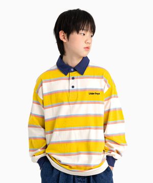 스트라이프 럭비 티셔츠 Yellow