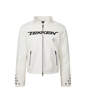 써저리 x 철권 바이커 자켓 화이트
