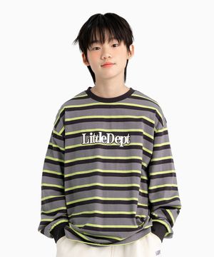 링거 스트라이프 티셔츠 Grey